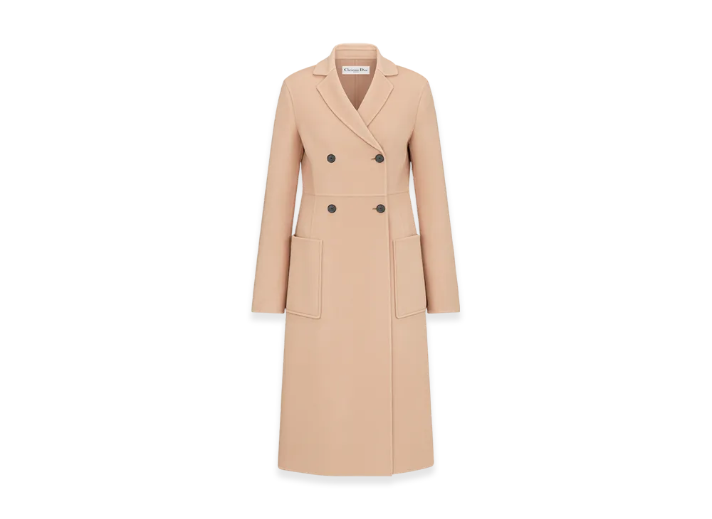 Dior Women's Coat Double Sided Wool Cashmere "Beige"