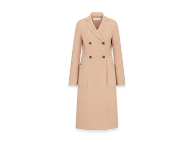 Dior Women's Coat Double Sided Wool Cashmere "Beige"