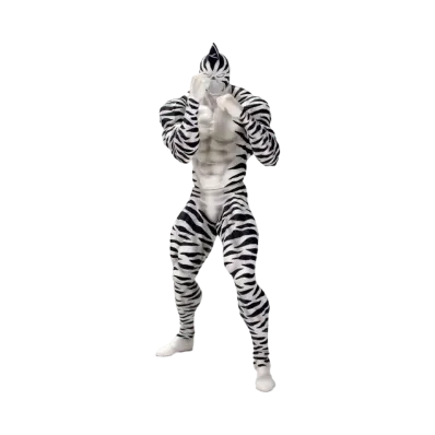 CCP "CCP Muscular Collection" -Kinnikuman Series- CMC No.Ex Kinnikuman Zebra 1.0 Original Color (With Doll Stand)