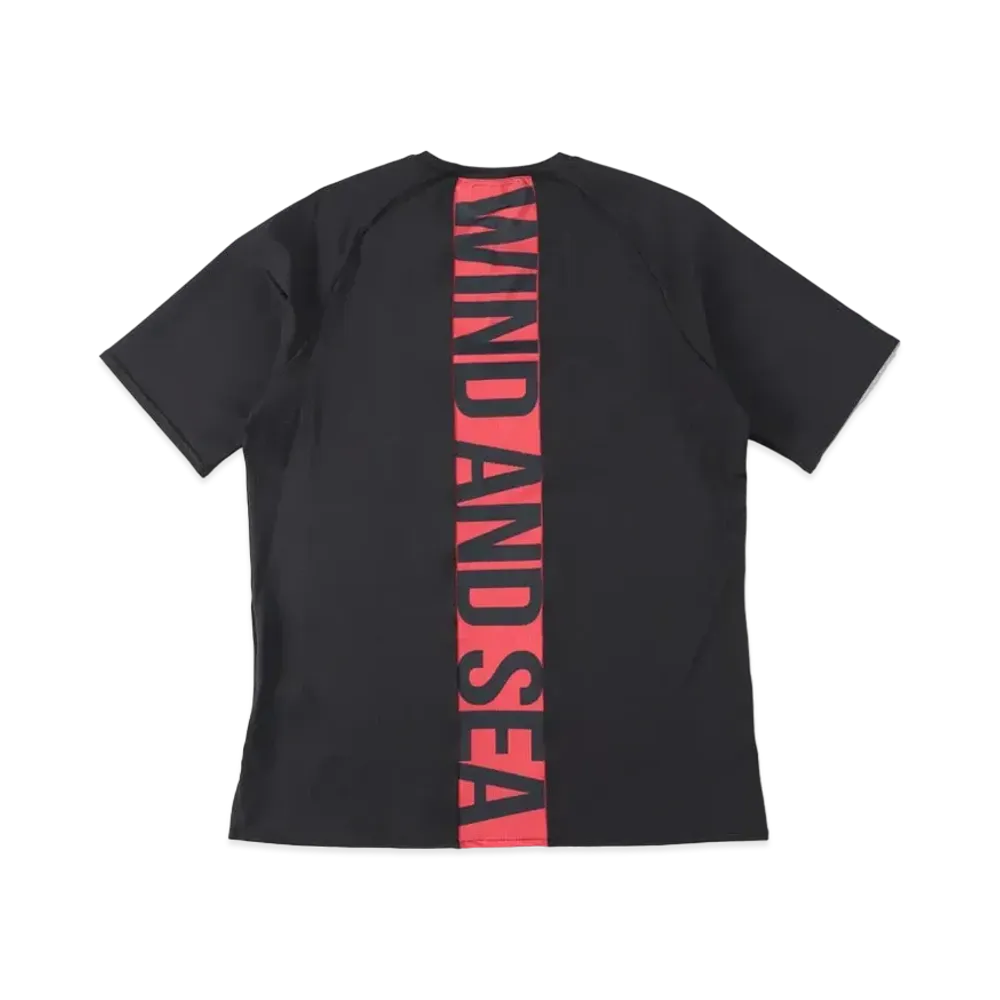 WIND AND SEA WDS (GET FIT BACK ) BACK LINE S/S TOP "Black"