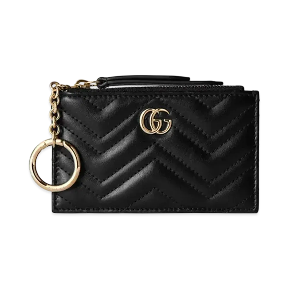 GUCCI GG Marmont Zip Key Case "Black"