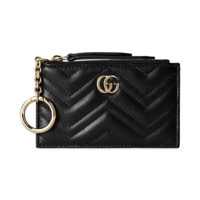 GUCCI GG Marmont Zip Key Case "Black"