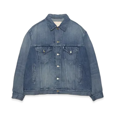 Graphpaper Selvage Denim Trucker Jacket Light Fade "Light Indigo"