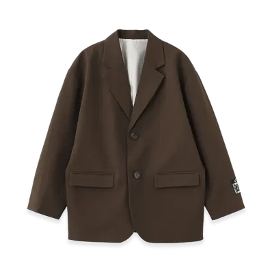 X-Girl Women's Face Label Tailored Jacket "Brown"