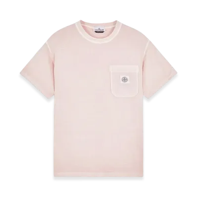 Stone Island 21957 Fissato Treatment Short Sleeve Organic Cotton T-Shirt - 24SS "Pink"
