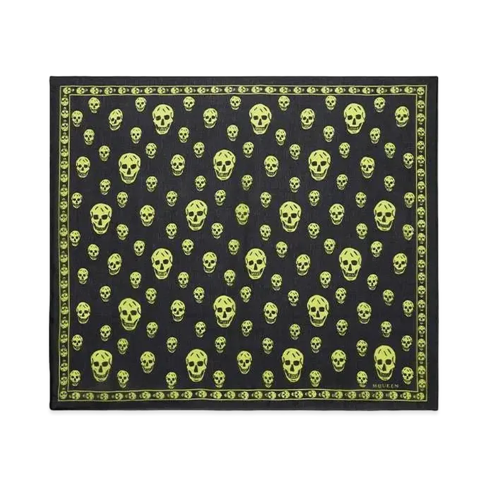Alexander McQUEEN Classic Skull Foulard "Yellow"