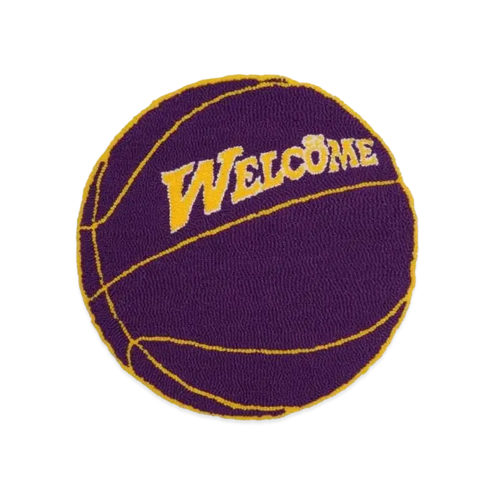 HYPE DROP x RISA Tufting Rug BASKET BALL "PURPLExYELLOW"