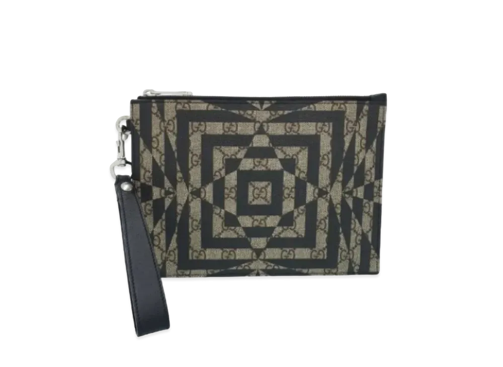 グッチ GGカレイド クラッチバッグ "ベージュ/ブラック" 411768