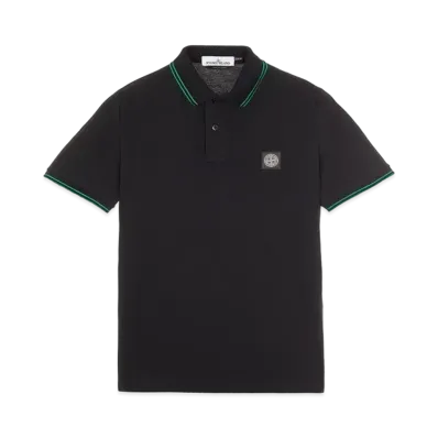 Stone Island 22S18 STRETCH COTTON PIQUE_SLIM FIT "Black"