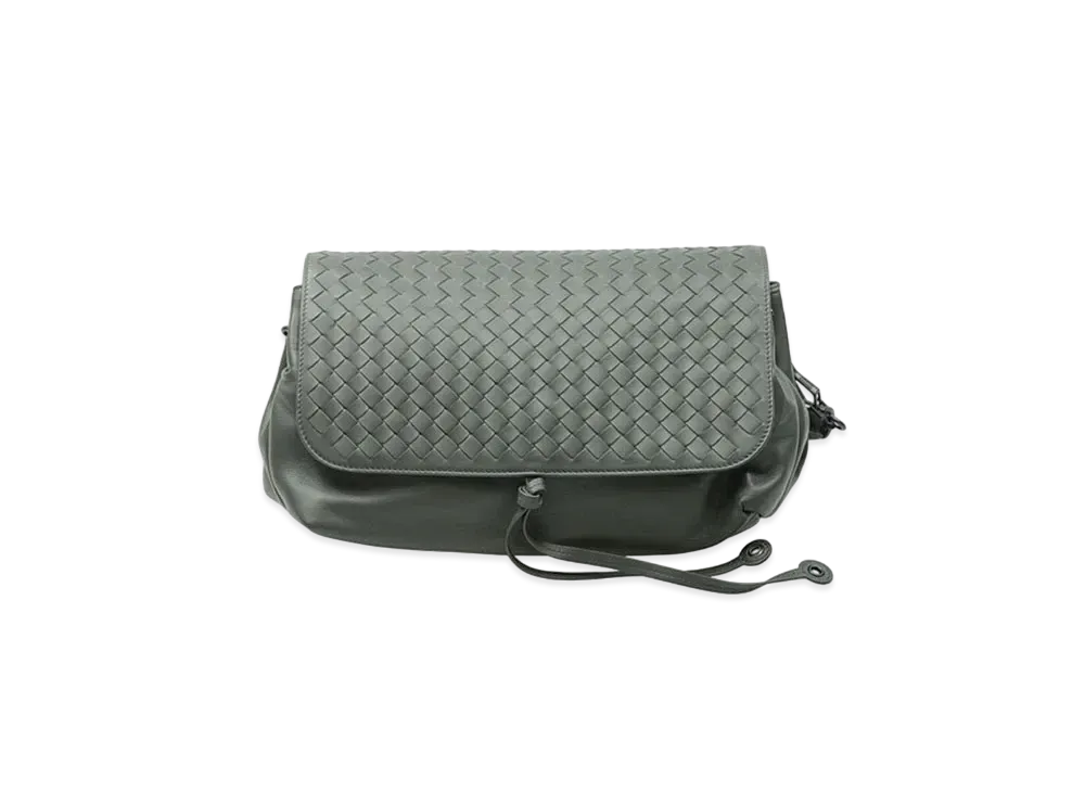 Bottega Veneta Lambskin Crossbody Bag "Grey"