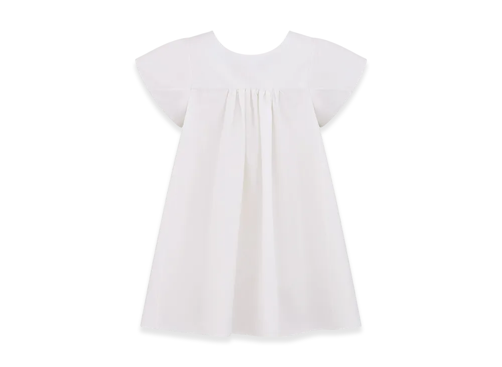 Dior Women's Huipil-Inspired Blouse Silk Poplin "Ecru"