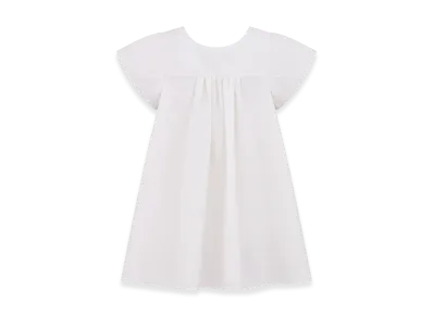 Dior Women's Huipil-Inspired Blouse Silk Poplin "Ecru"