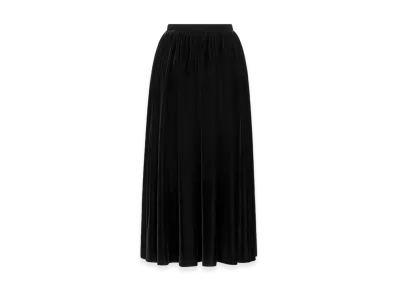 Dior Women's Flared Mid-Length Skirt Velvet "Black"