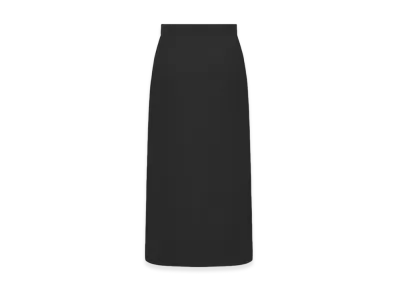 Dior Women's Mid-Length Straight-Cut Skirt Wool Silk "Black"