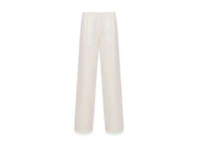 Dior Women's Flared Pants Silk Poplin "Ecru"