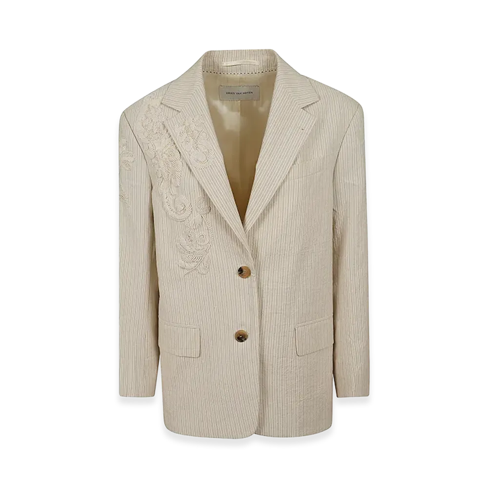 DRIES VAN NOTEN Women's Tailored Blazer "Beige"