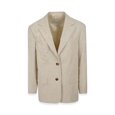 DRIES VAN NOTEN Women's Tailored Blazer "Beige"