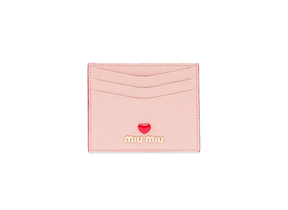 MIU MIU Madras Love Card Case "Orchid Pink"