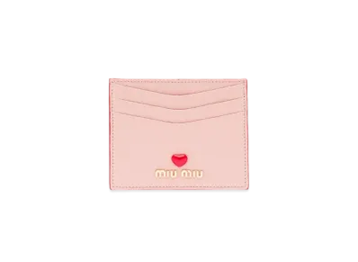 MIU MIU Madras Love Card Case "Orchid Pink"