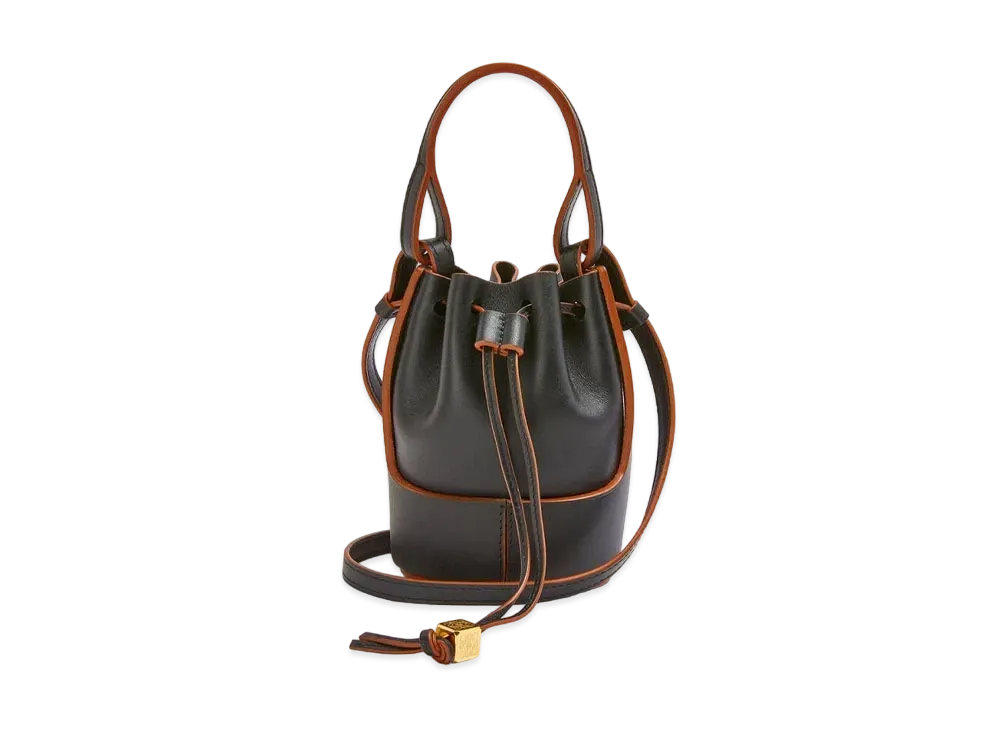 LOEWE Nano Balloon Bag In Nappa And Calfskin "Black"