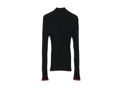 Yohji Yamamoto Y's MELANGE WOOL RIB KNIT "Black"
