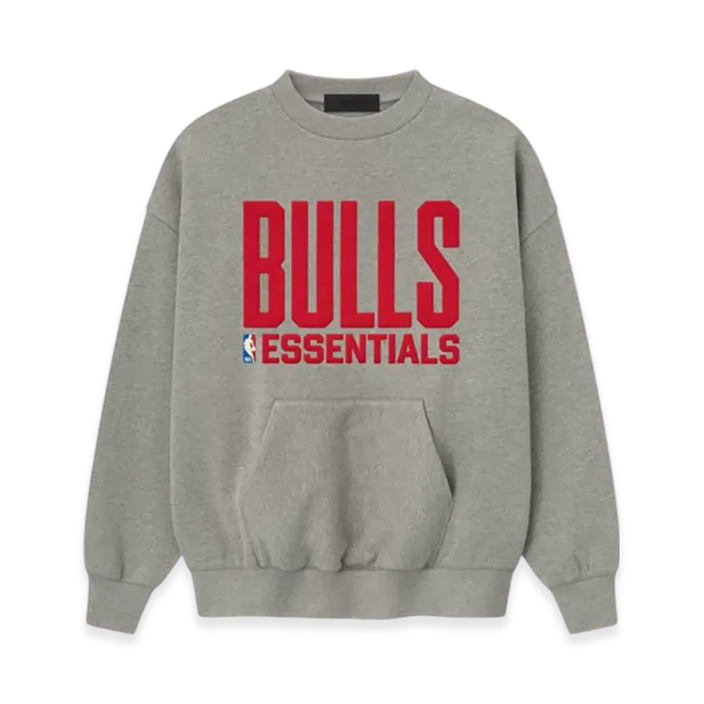 FEAR OF GOD ESSENTIALS Bulls Sport Crewneck "Concrete Heather"