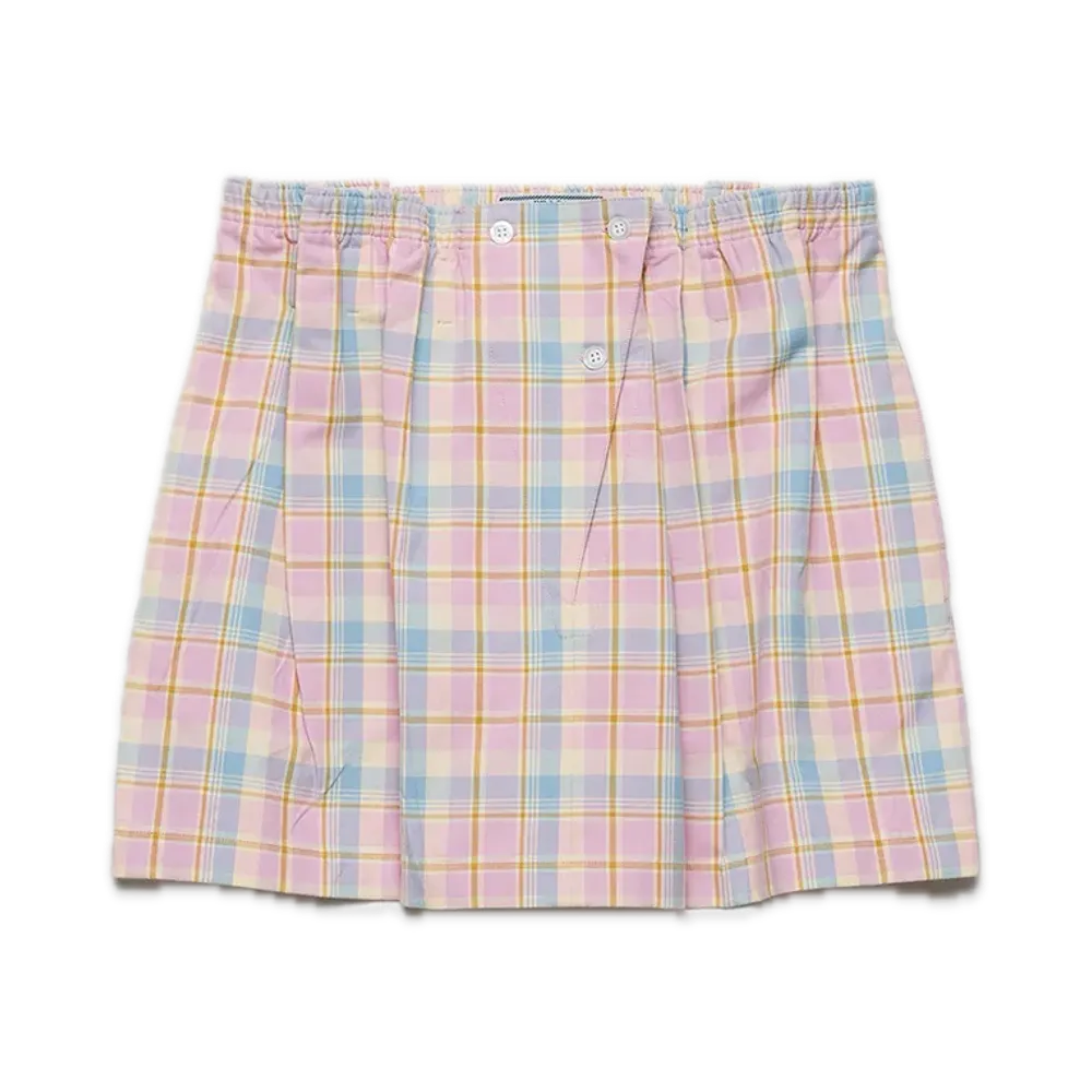 PRADA Check Cotton Mini Skirt "Pink"