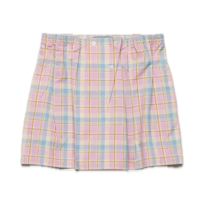 PRADA Check Cotton Mini Skirt "Pink"