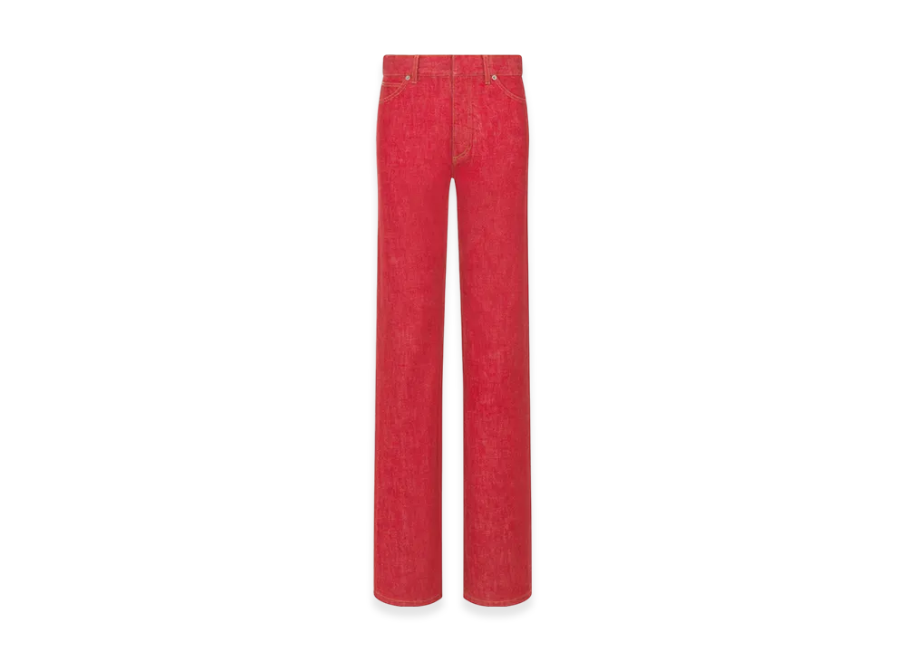 Dior Women's Fitted Jeans Amaryllis Denim "Red"