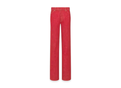 Dior Women's Fitted Jeans Amaryllis Denim "Red"