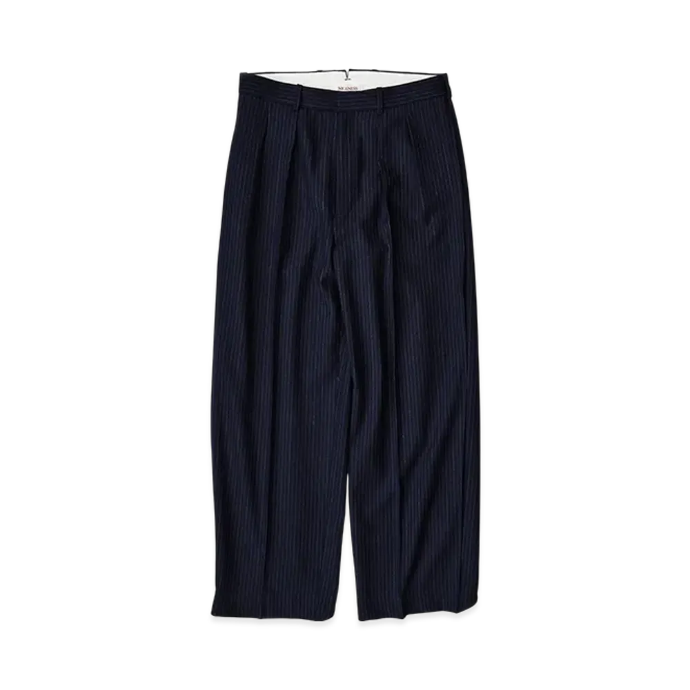 NICENESS Schenker Flying V Trousers - Wide "Navy"