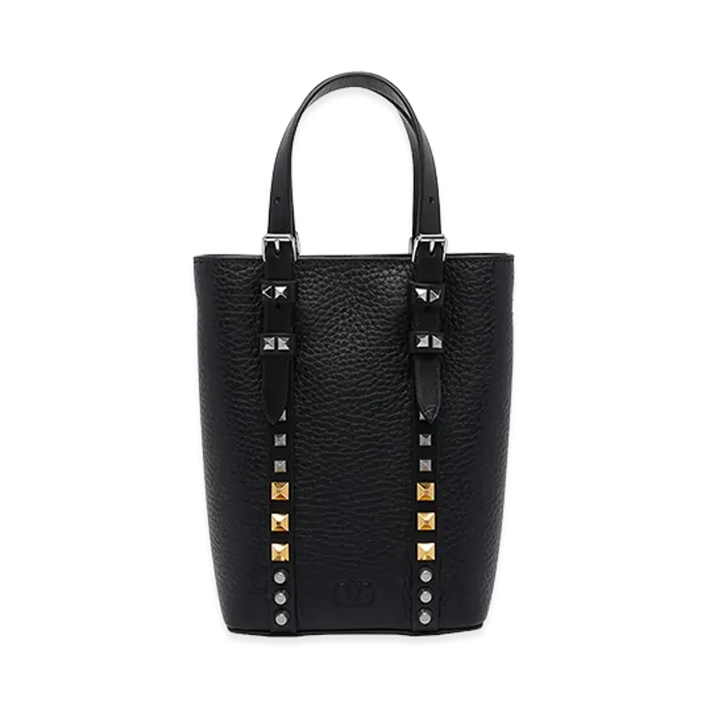 Valentino Mini Rockstud Tote Bag "Black"