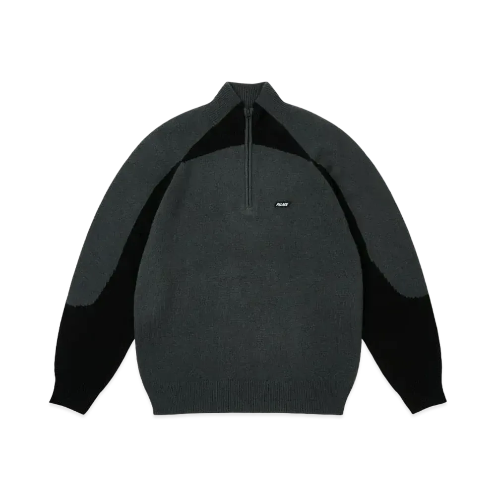 PALACE Trial 1/4 Zip Knit "Black"