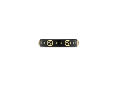 GUCCI Icon Interlocking G Ring "Black"