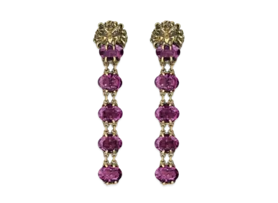 GUCCI Lion Head Earrings with Crystals