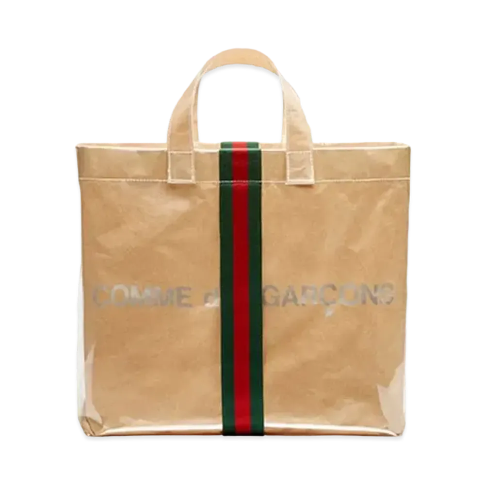 COMME des GARCONS Gucci PVC Tote Bag "Beige"