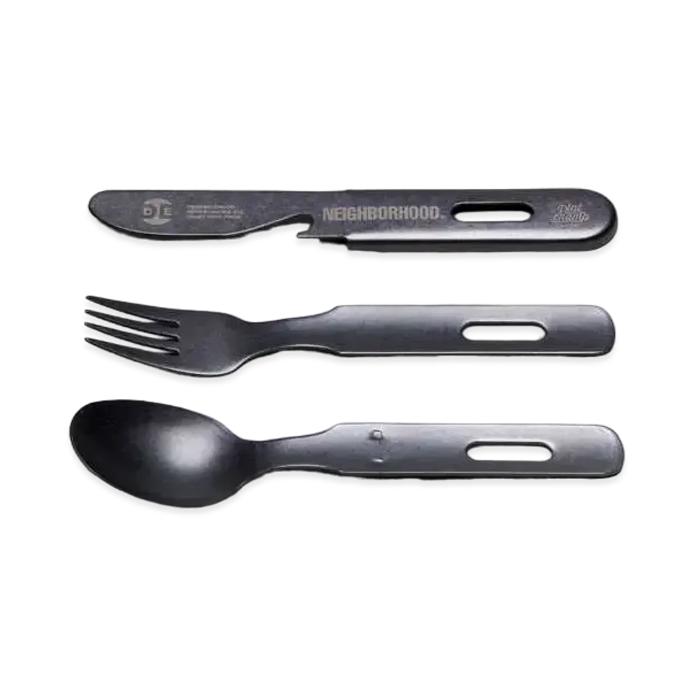NEIGHBORHOOD NH . ODE / S-CUTLERY SET "Black"