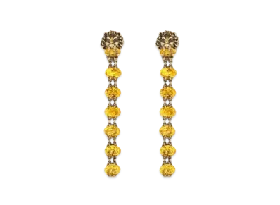GUCCI Crystal Lion Head Earrings