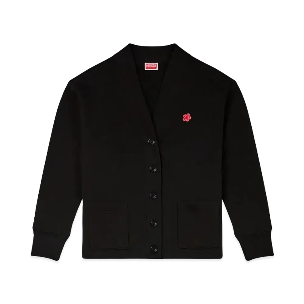 KENZO 'BOKE FLOWER' Molton Cardigan "Black"