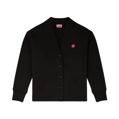 KENZO 'BOKE FLOWER' Molton Cardigan "Black"