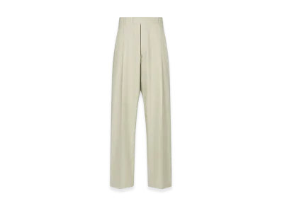 Dior Pleated Pants Silk Cotton "Beige"