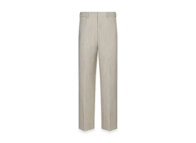 Dior Pants Wool Twill Cotton Chevrons "Beige"