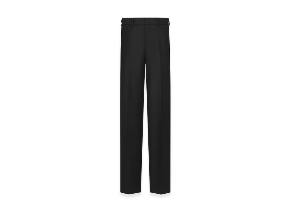 Dior CD Wool Mohair Silk Twill Diamond Embroidered Pants "Black"