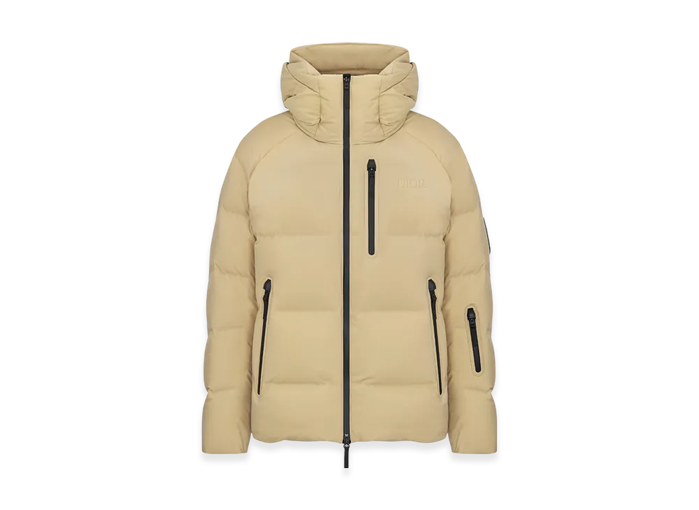 Dior Descente and Peter Doig Quilted Down Ski Jacket Technical Taffeta "Beige"