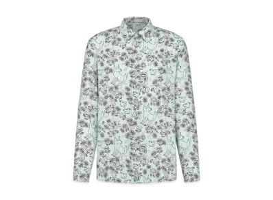 Dior Men's Dior and Hylton Nel Shirt Silk Twill "Green"