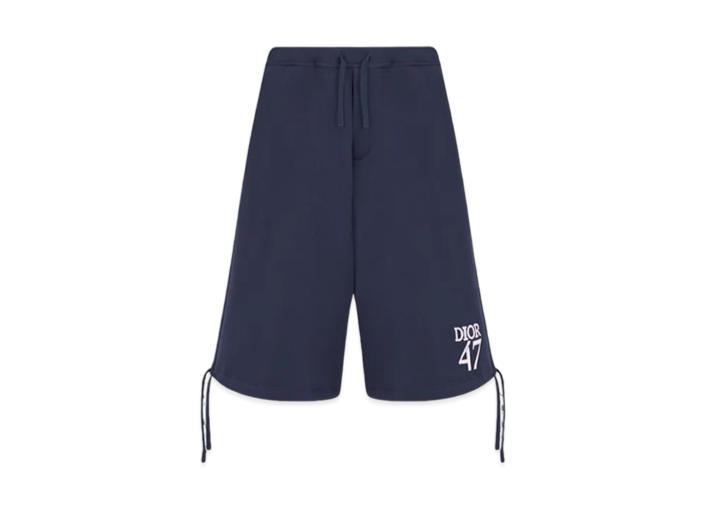 Dior Fleece Bermuda Shorts "Navy Blue"