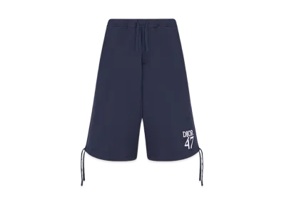 Dior Fleece Bermuda Shorts "Navy Blue"