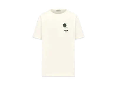 Dior & Otani Workshop Relaxed Fit T-shirt Slub Cotton Jersey "White"