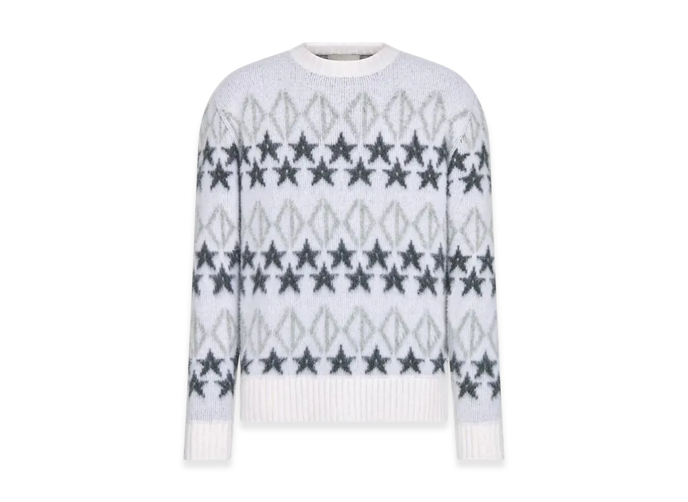 Dior and Peter Doig CD Diamond Sweater Wool Jacquard "Gray"