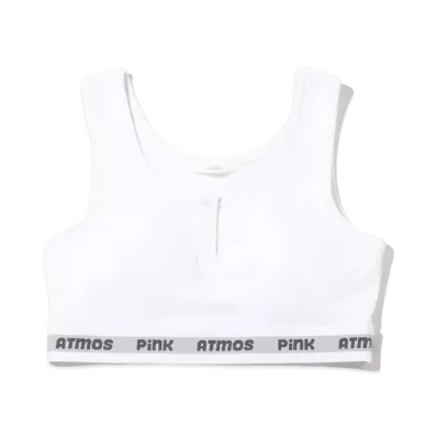atmos pink Basic Short Rib Tank "White"
